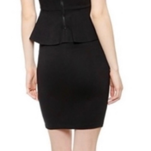 Alice + Olivia Black Victoria Peplum Dress - Picture 3 of 8